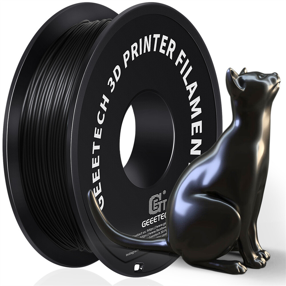 Geeetech 3D Printer Silk Filament 1kg/rol 1.75mm Black Monochrome Consumables