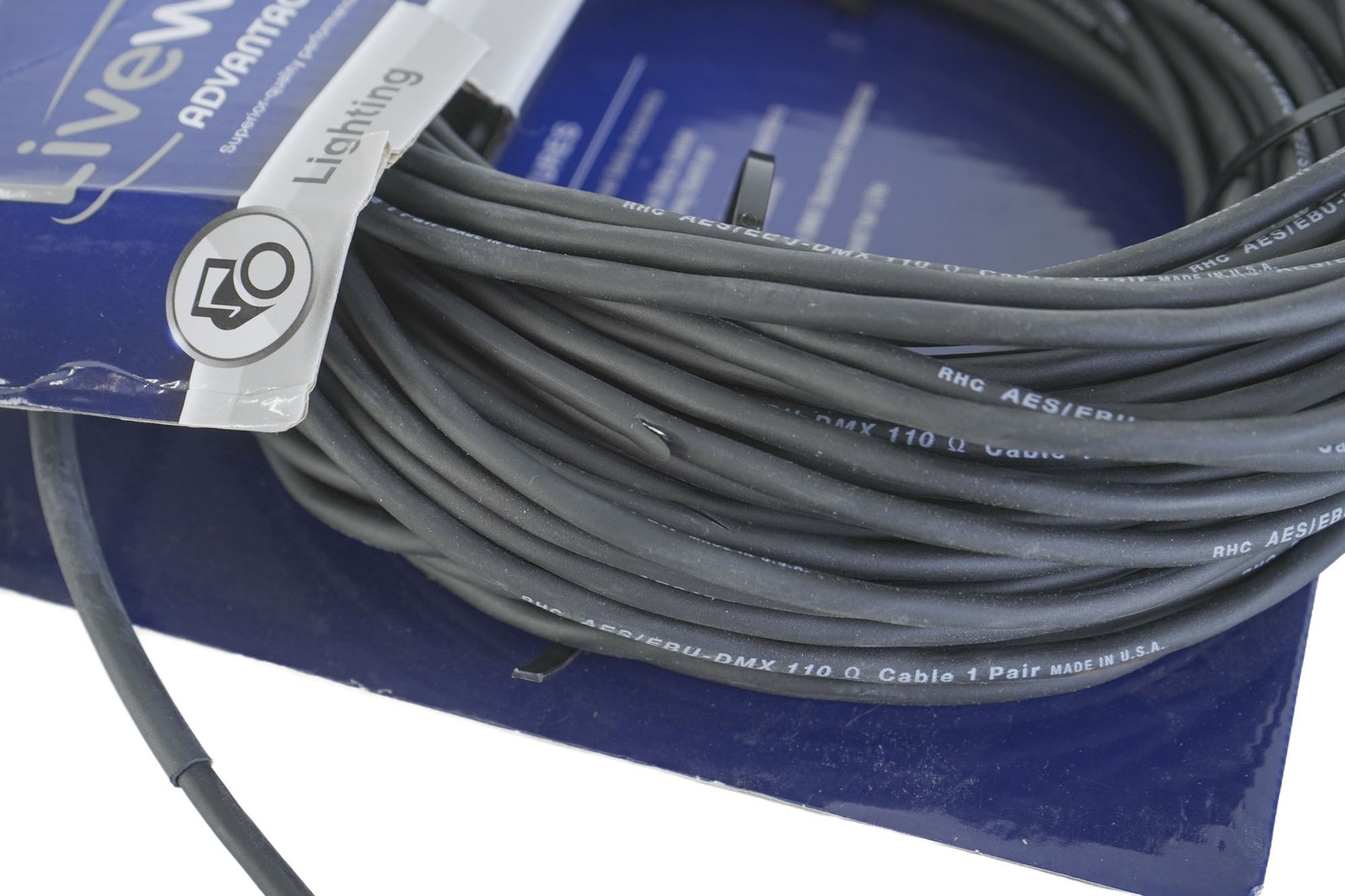 Livewire Advantage DMX Serial Data Lighting Cable 100 ft. Black - ISSUE
