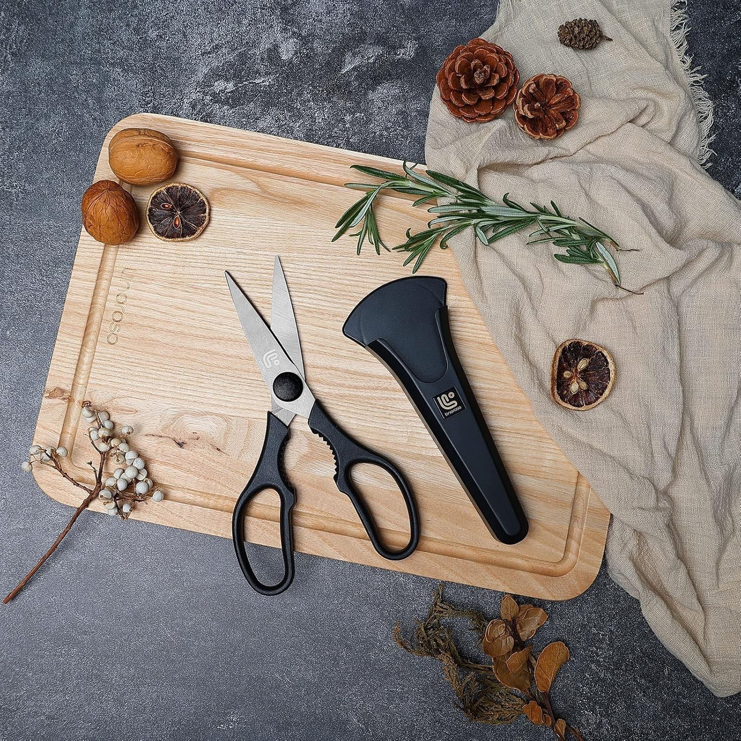 Kitchen Scissors All Purpose Kitchen Shears with Magnetic Holder, Heavy Duty ...