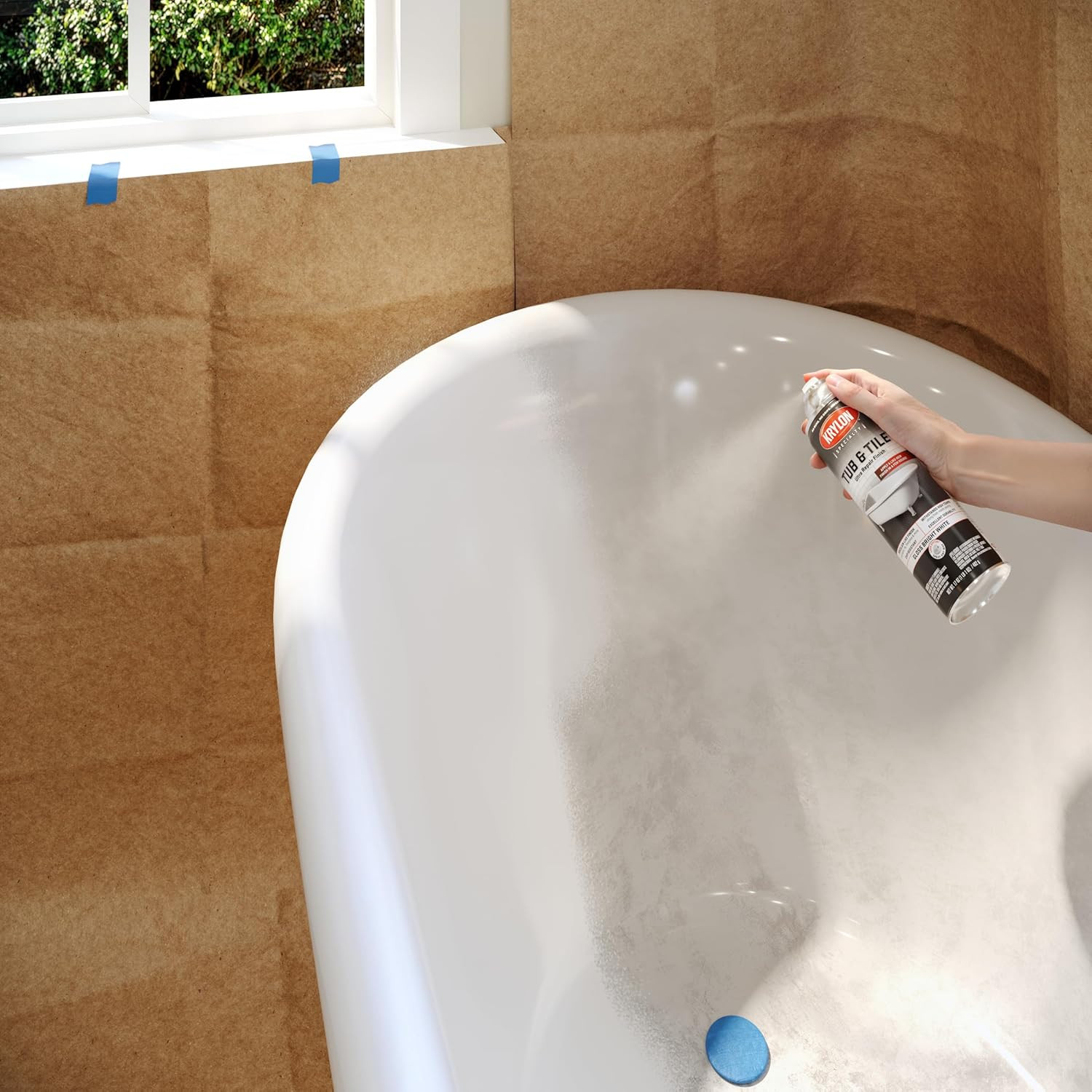 K04502007 Tub & Tile Ultra Repair Finish Spray Paint, Aerosol, Bright White, 17