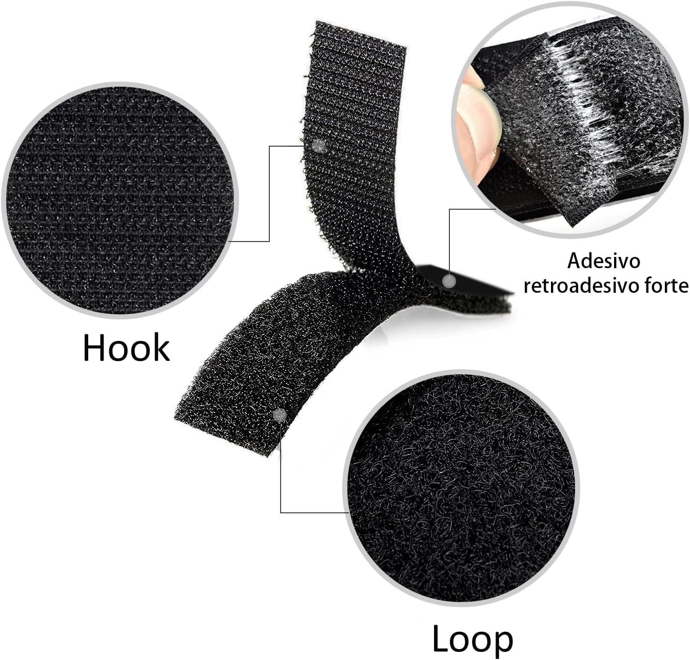 2x4 Inch Self-Adhesive Hook and Loop Tape – Effortless Installation & Holding