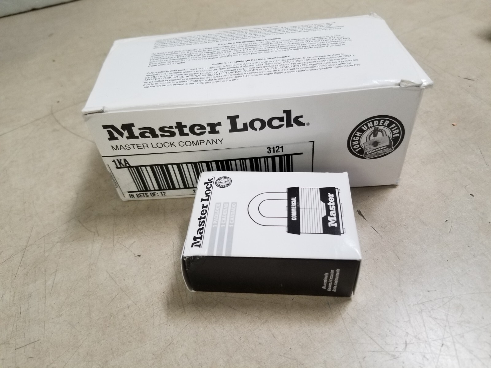 Box of 6 - Masterlock 1KA Laminated Padlock Keyed Alike