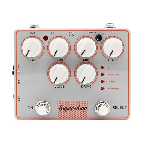 Btuty 4-in-1 Amp Simulator Pedal DI Box Cab Sim Headphone True Bypass