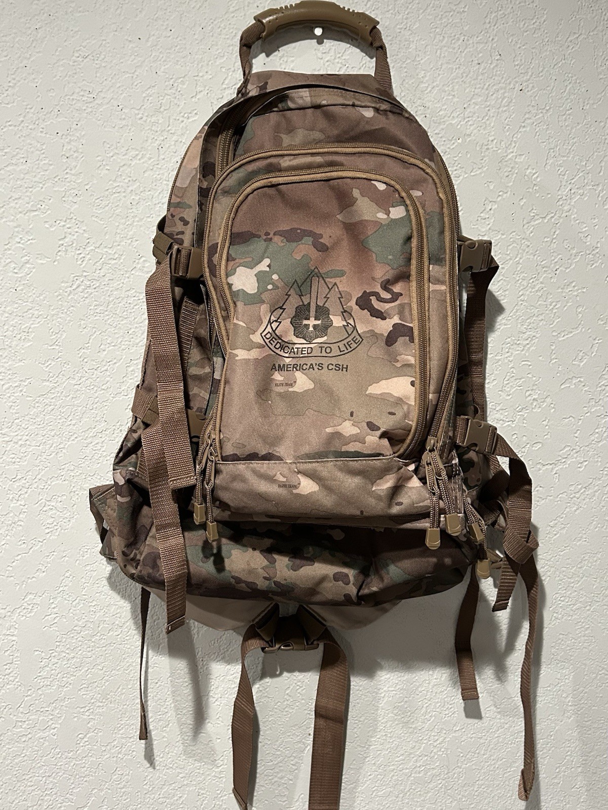 US Army Combat Support Hospital CSH Camo Tactical Bug Out Travel Backpack