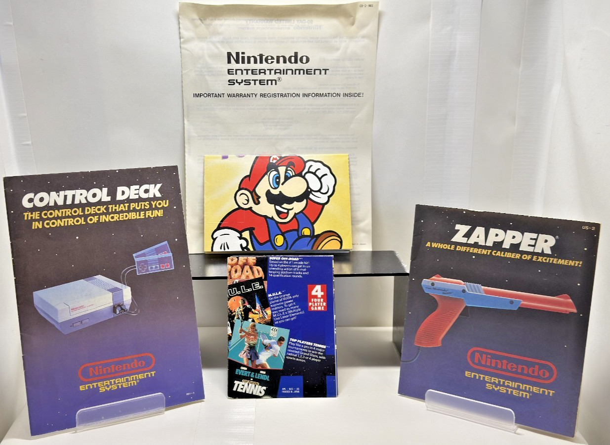 NES: Action Set- CIB- VG Cond.-Orange Zapper Version W/ game, manuals & Inserts