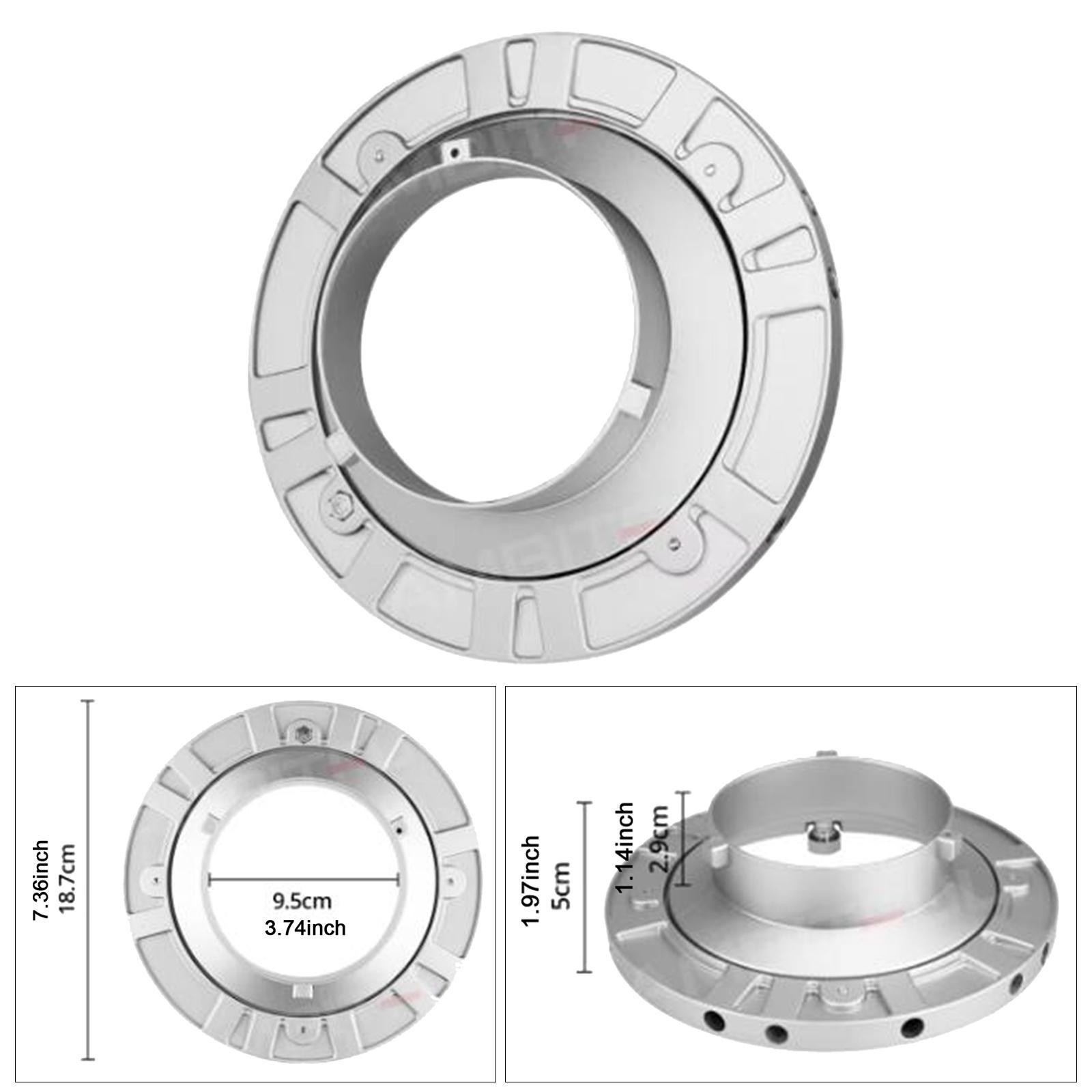 Metal Speed Ring Adapter 7.3inch Diameter Adjustable with Multi Mounting °
