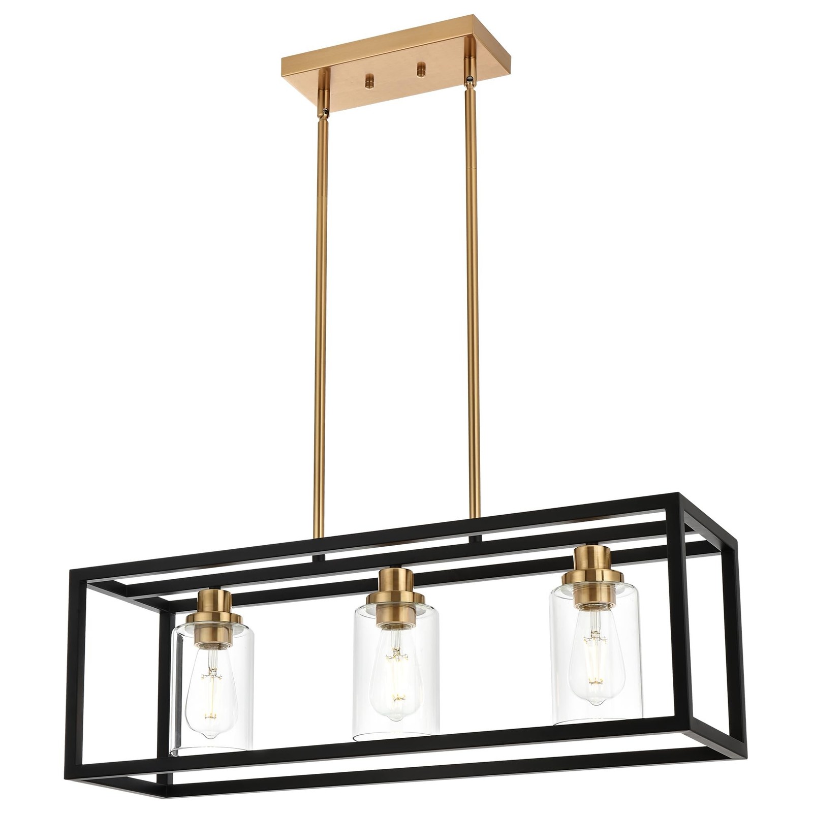MELUCEE Dining Room Light, Island Lights for Kitchen Modern Chandeliers Recta...
