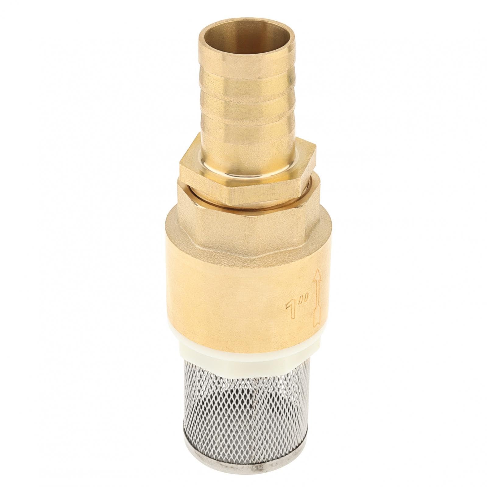 1" Brass Foot Valve, DN25 Check Valve Non Return Water Pump Bottom Filter wit...
