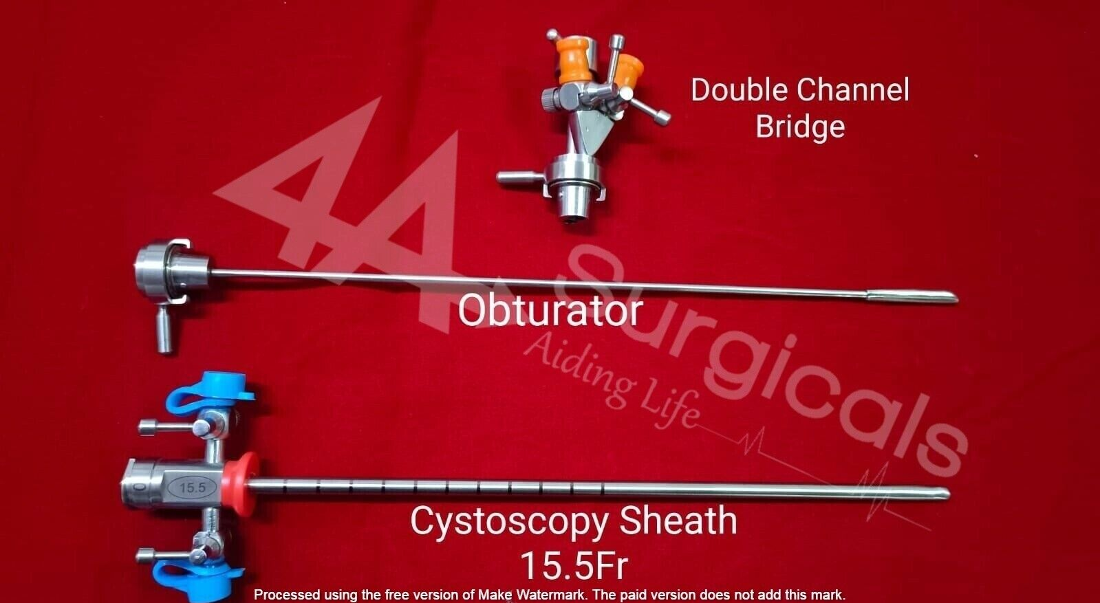 4A Cystoscopy Sheath With Obturator 15.5Fr + Double Channel Bridge