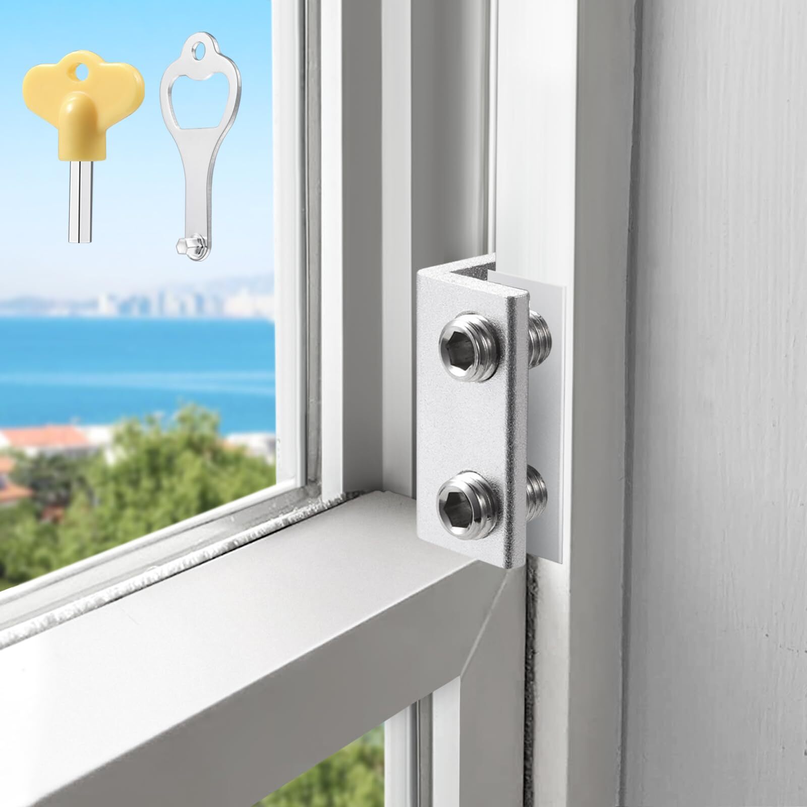 Sliding Window Locks 10 Pack Window Locks for Up and Down Windows and Horizon...