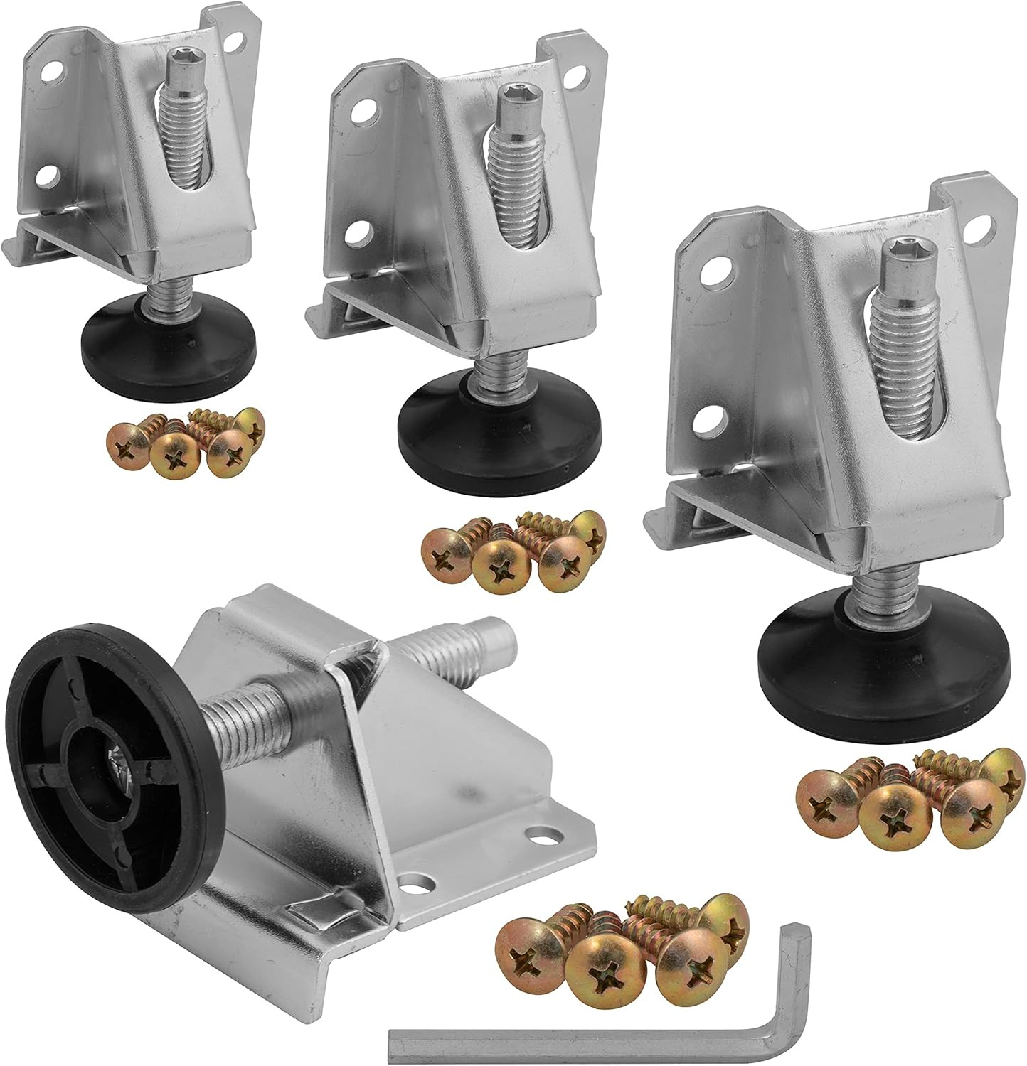 4 Pack Heavy Duty Leveling Feet Ideal for Desks, Tables, Shelving Units, Cabi