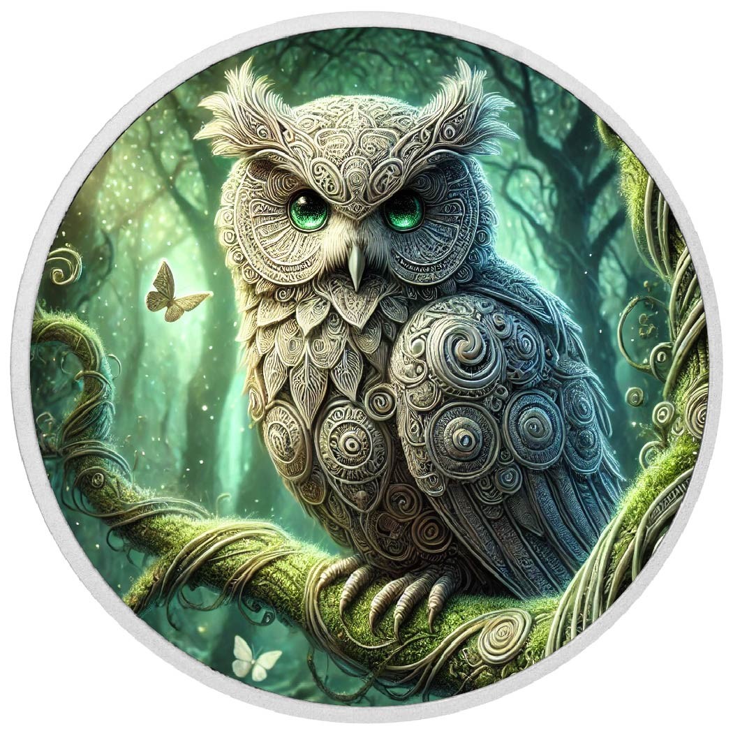 2026 Australia 1oz 9999 Silver BU Enchanted Owl in a Mystical Forest Colourize