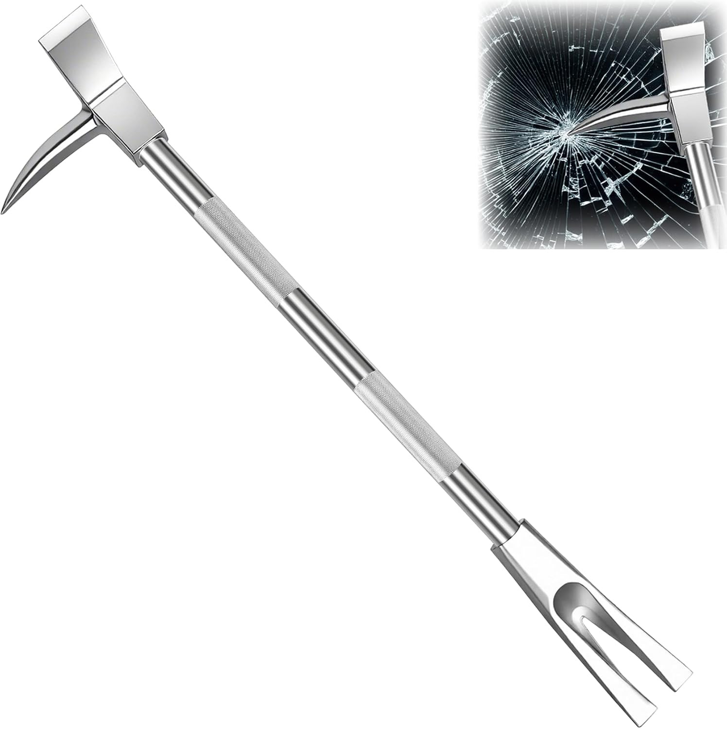 30" Halligan Tool, Breaching Tools for Emergencies, 45 Gauge Steel Forged Hallig