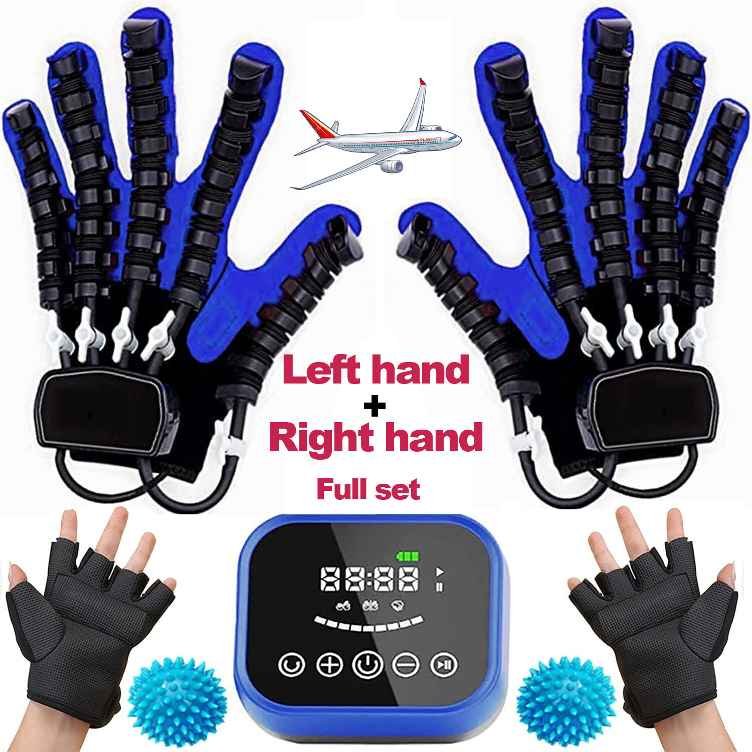 Rehabilitation Robot Gloves Hand for Recovery Stroke Finger Function Left+Right