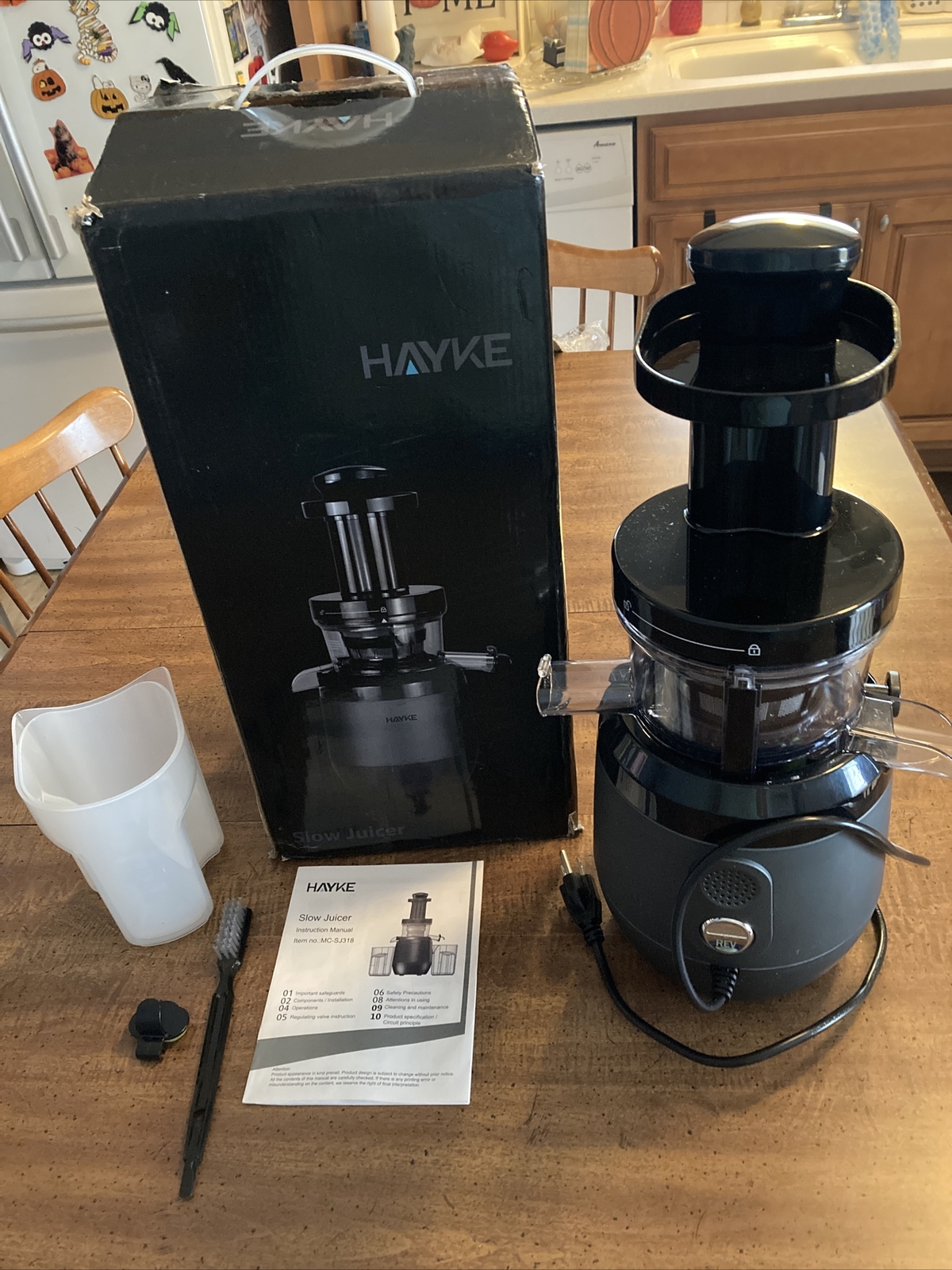 Slow Masticating Juicer Extractor, HAYKE Juicer with Quiet Motor