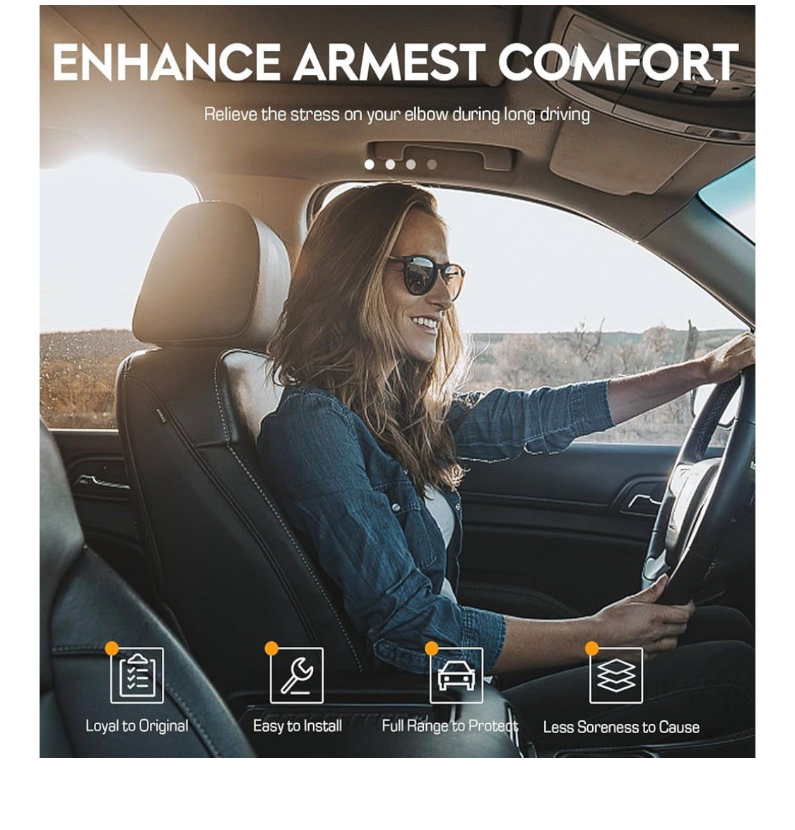 Center Console Armrest lid Cover Compatible with 2007-2013 Gray-Full Console