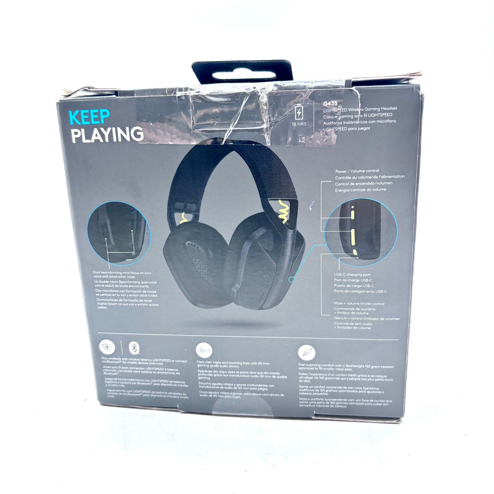 Logitech Black G435 Lightweight Lightspeed Wireless Gaming Headset