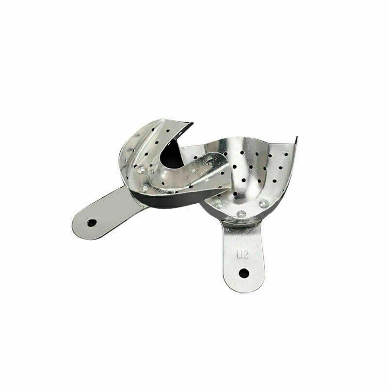 10 Pcs/Set Aluminium Impression Trays With Holes Denture Autoclavable Instrument