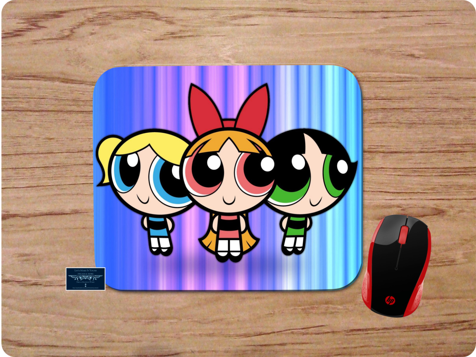 POWERPUFF GIRLS INSPIRED D2 CUSTOM MOUSE PAD DESK MAT HOME OFFICE SCHOOL GIFT