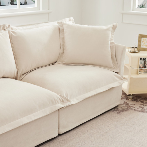 Armchair with 1 Big Back Cushion and 2 Big Toss Pillows Single Deep Seat Fabric