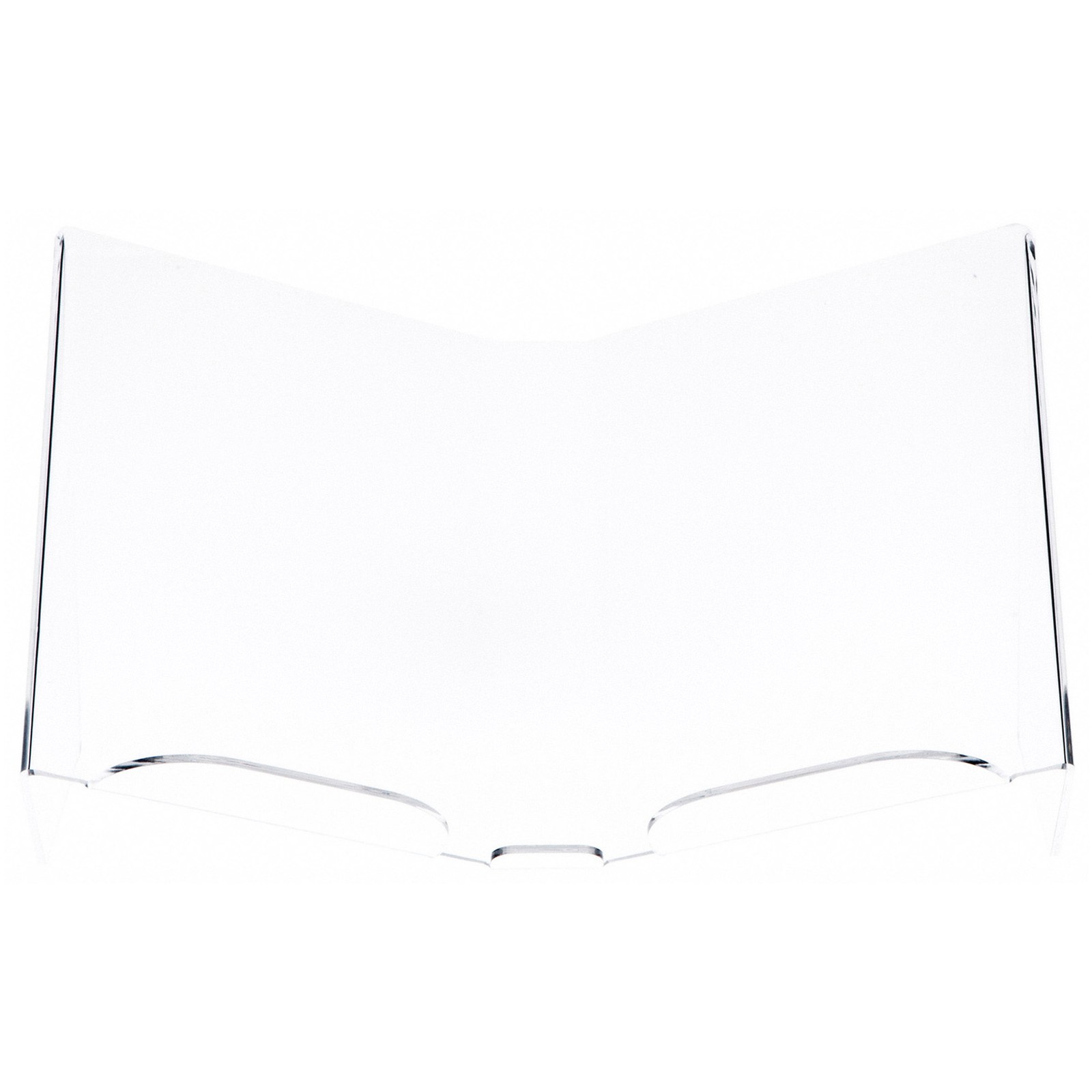 Plymor Acrylic Open Book Stand w/ 2" Ledge, Tilted, 19"W x 12.25"D x 10.75"H
