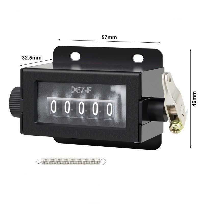 1*-Mechanical Manual Finger 5 Digit Finger Hand Clicker Click Tally Counter FT