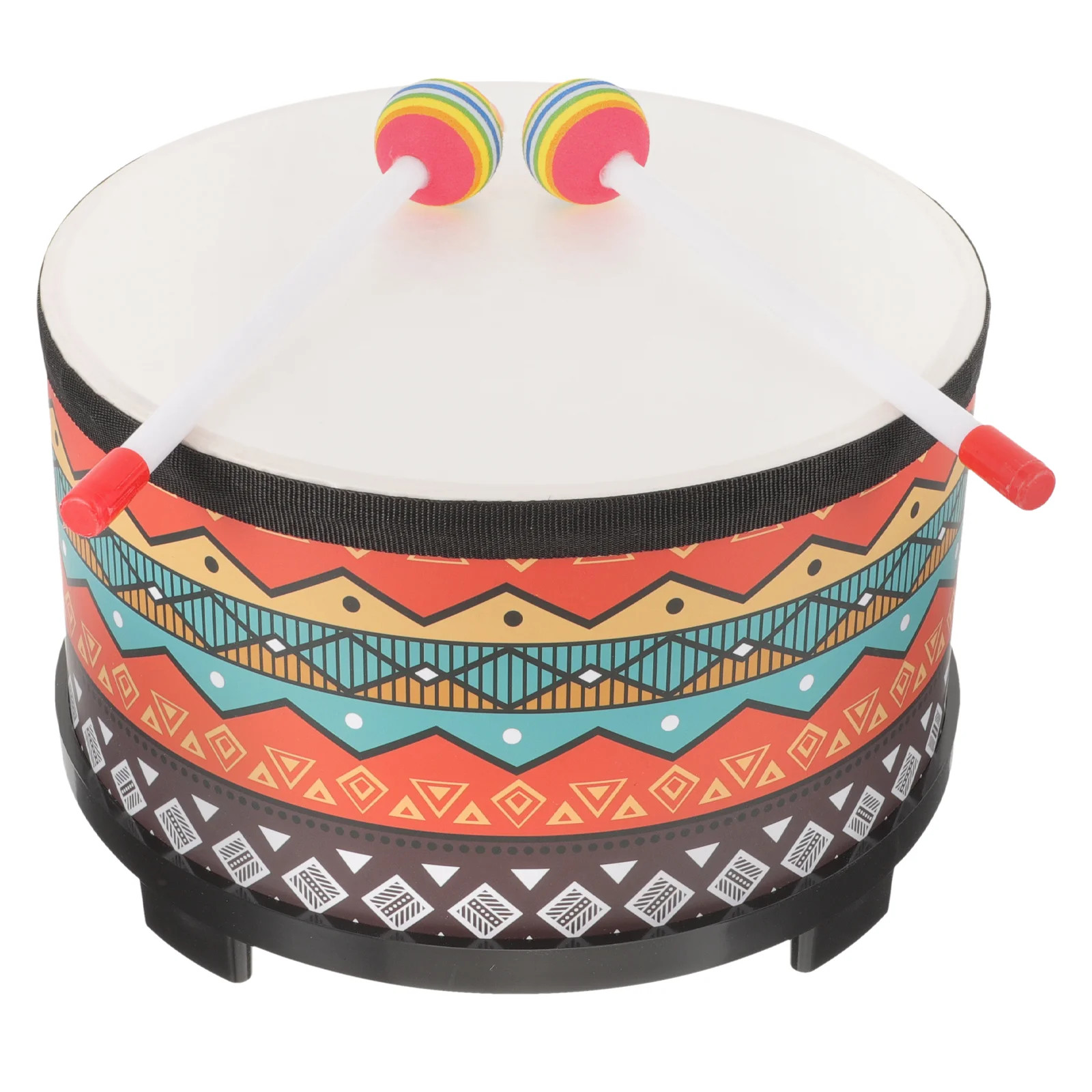 10Inch Children Drum Instrument With Stick Floor Drum Musical For Gift Kids Drum