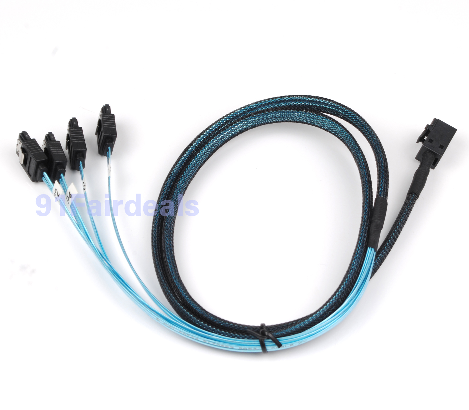 12Gbps mSAS Cable SFF-8643 to 4x SATA 1M mini SAS LSI Avago Adaptec LSI00411