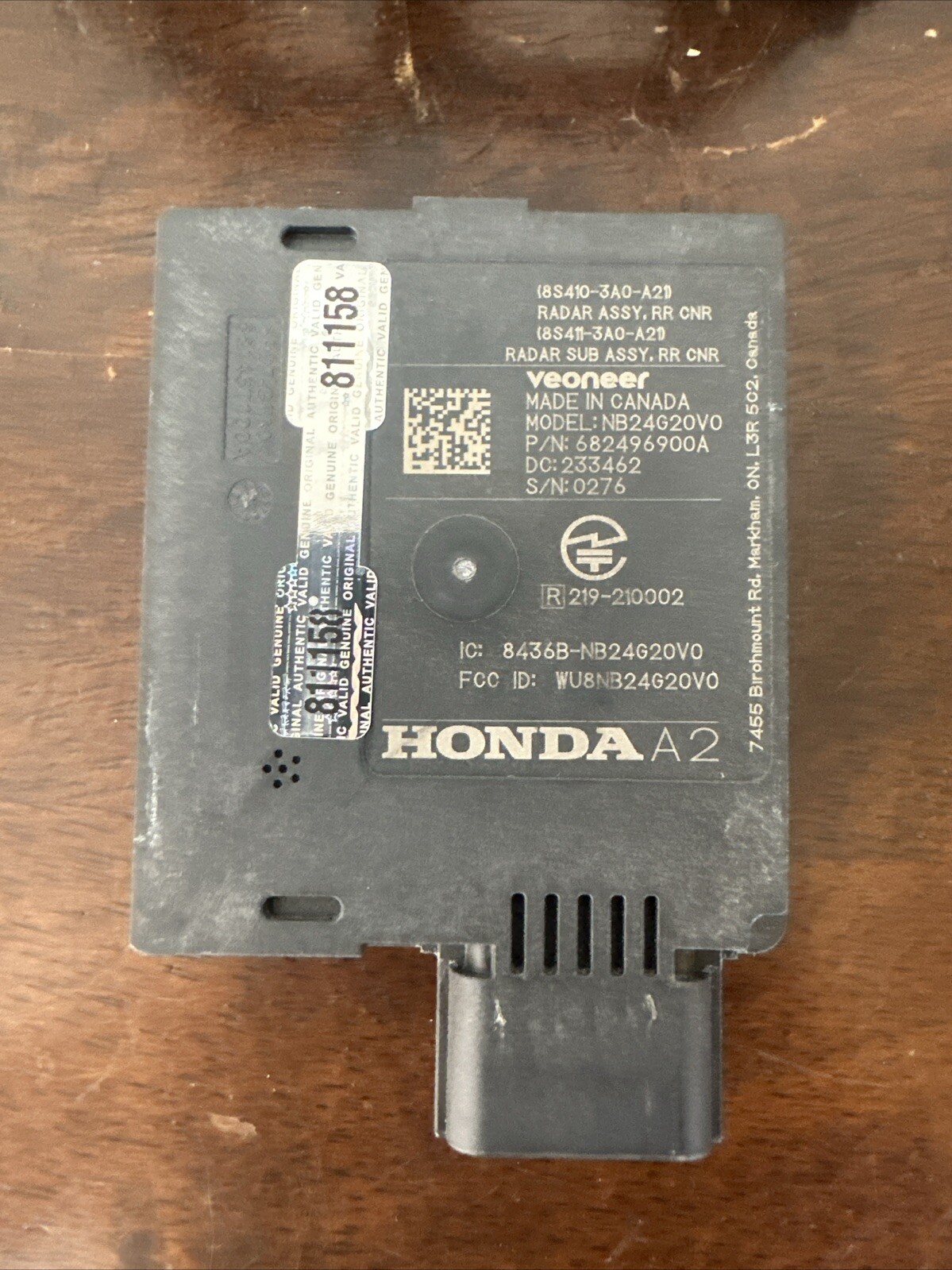 2024 Honda CRV Right Blind Spot Sensor w/Bracket 8S411-3A0-A21
