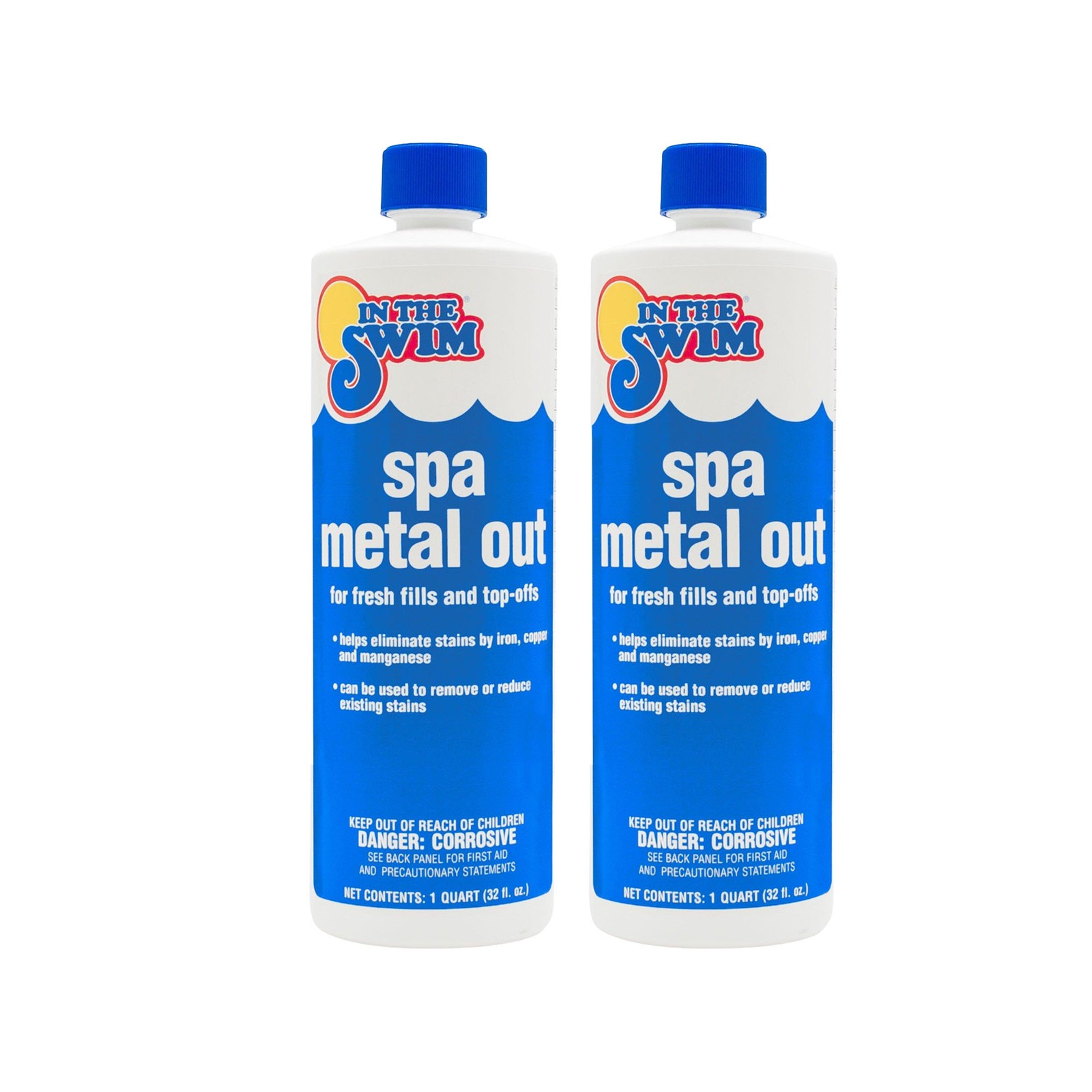 In The Swim Spa & Hot Tub Metal Out - 1 Quart for Clearer, Stain-Free Water - 2