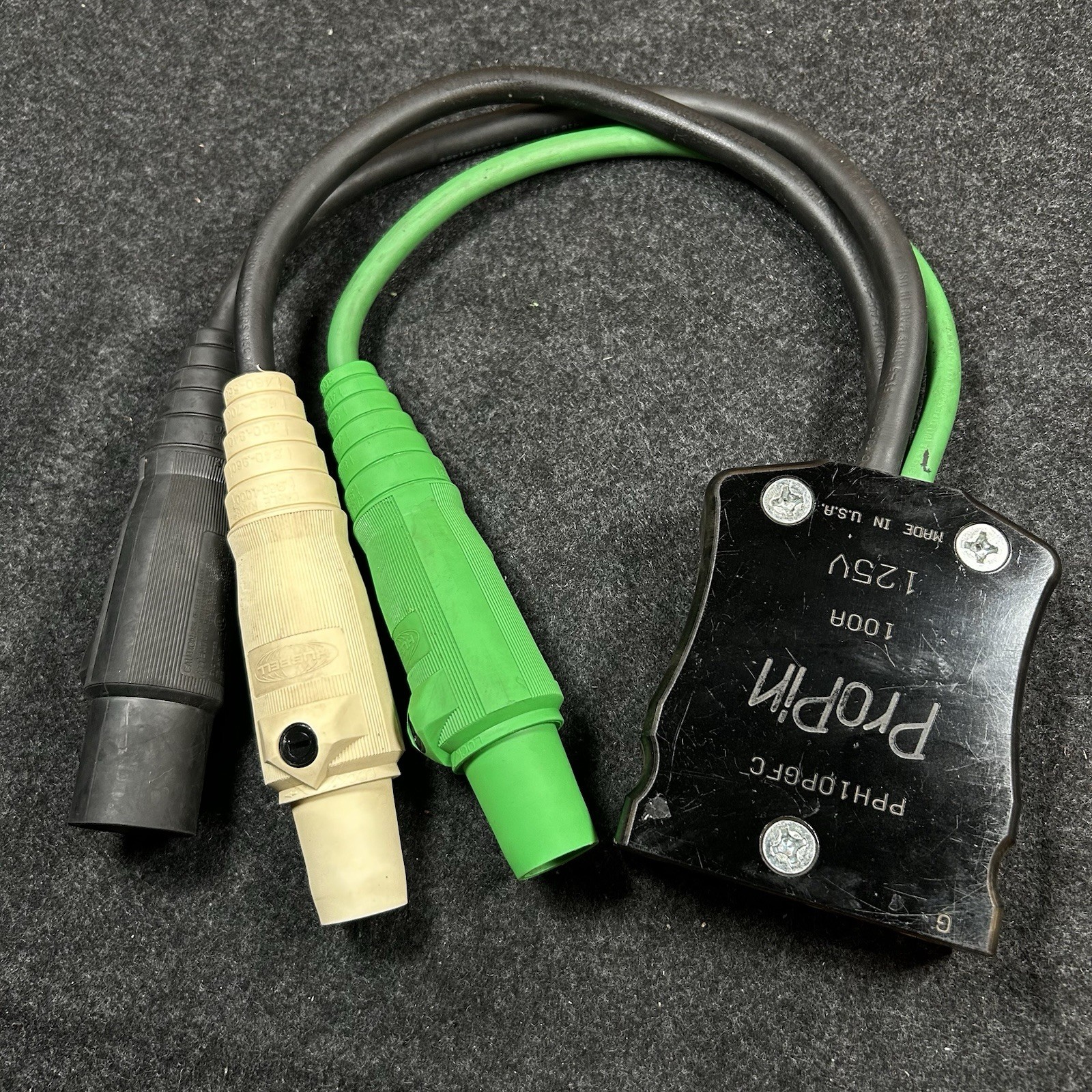 Female 100 Amp 125V Stage Pin To Camlock Snake Bite Stagepin Adapter Male Female