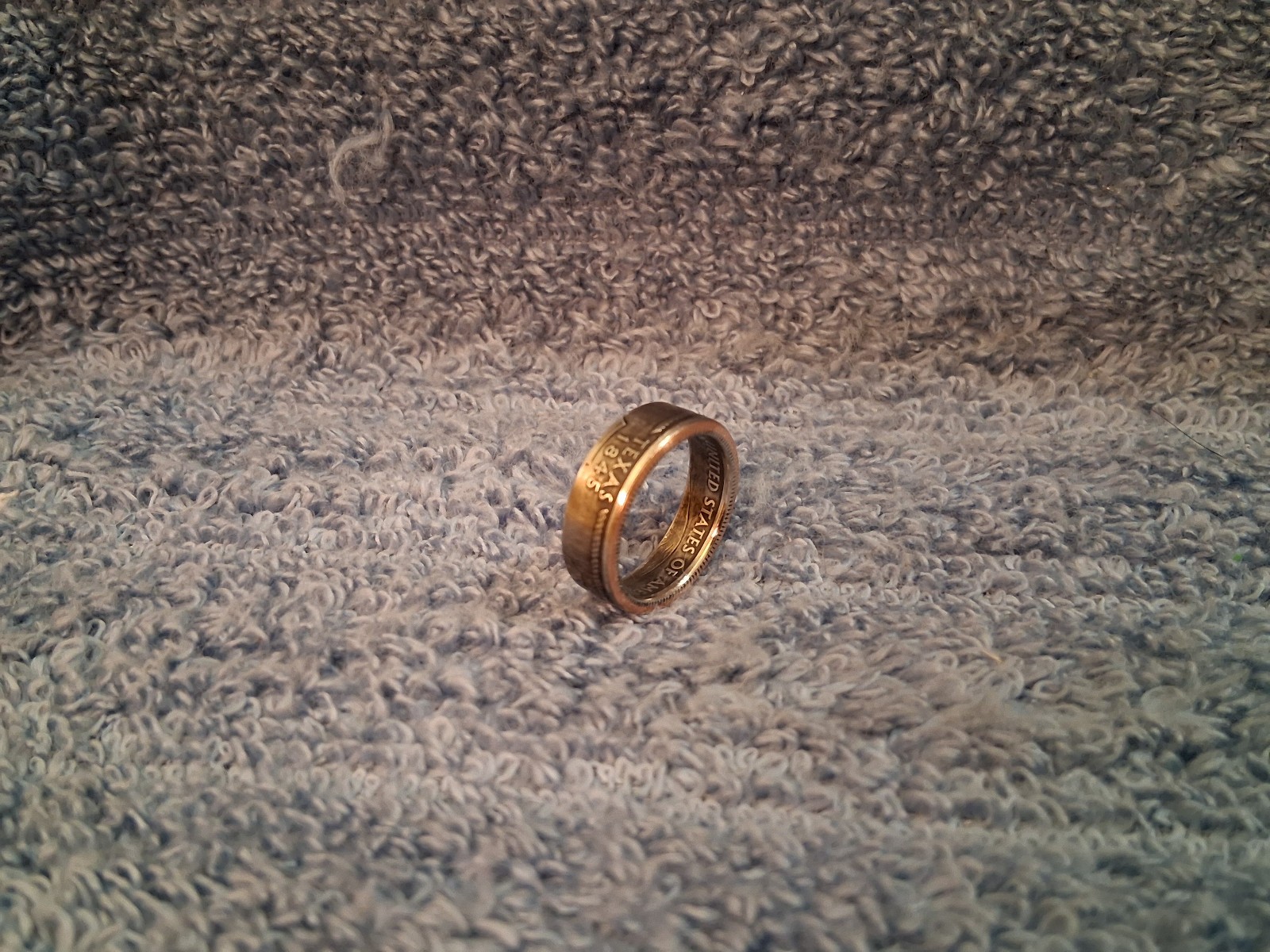 TEXAS  State  Washington Quarters coin ring  7  2004  clad