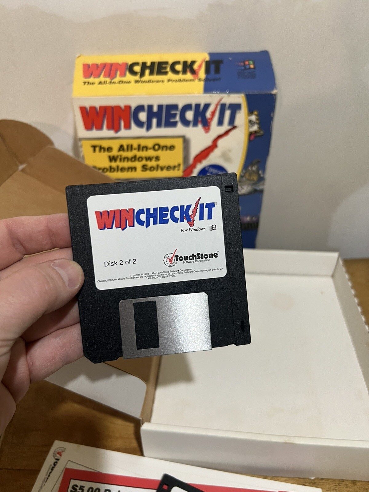 WIN CHECK IT SOFTWARE 3.5” Floppy Disks Big Box Windows 3.1 Complete