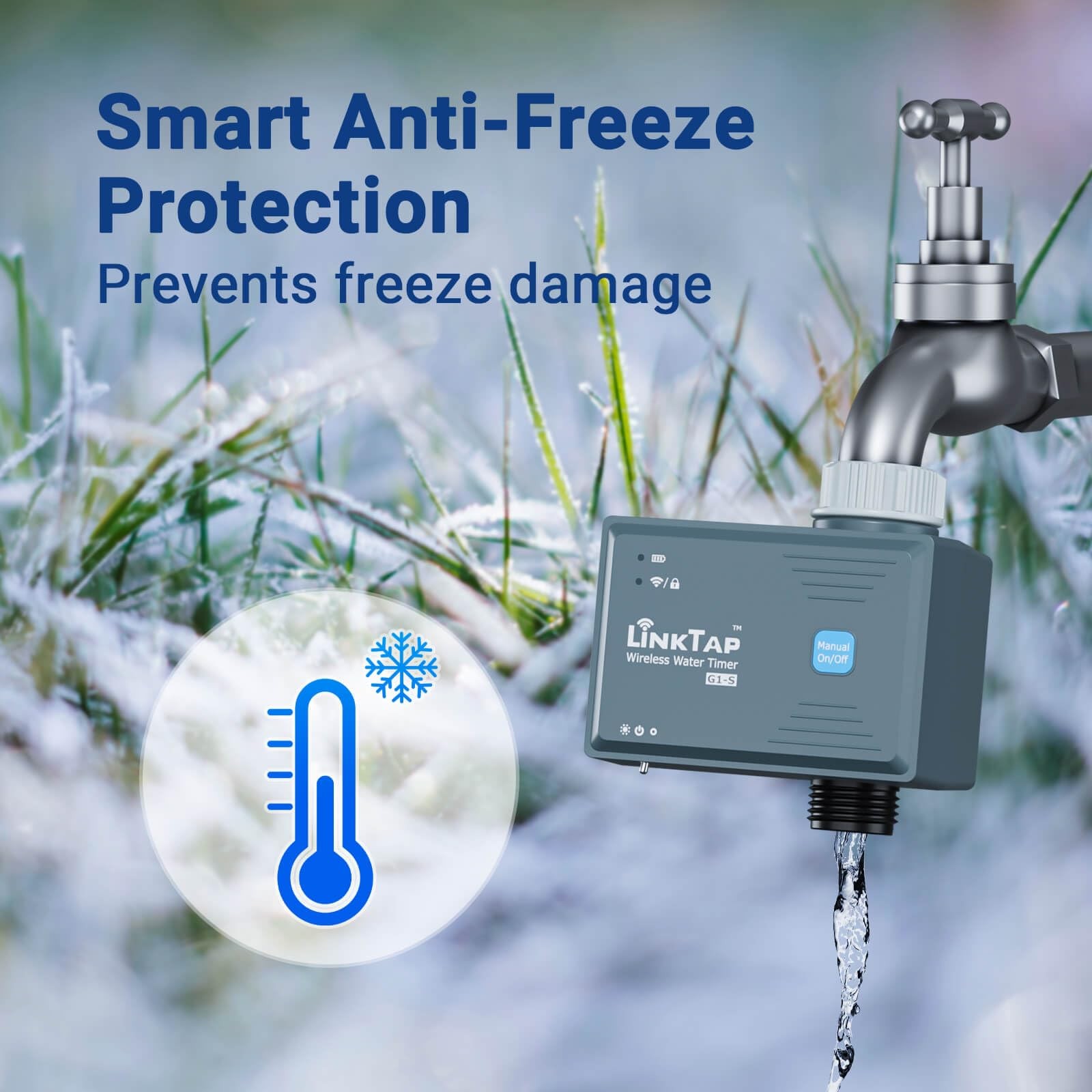 Linktap G1S Wireless Water Timer Gateway - Smart Sprinkler Timer App Remote