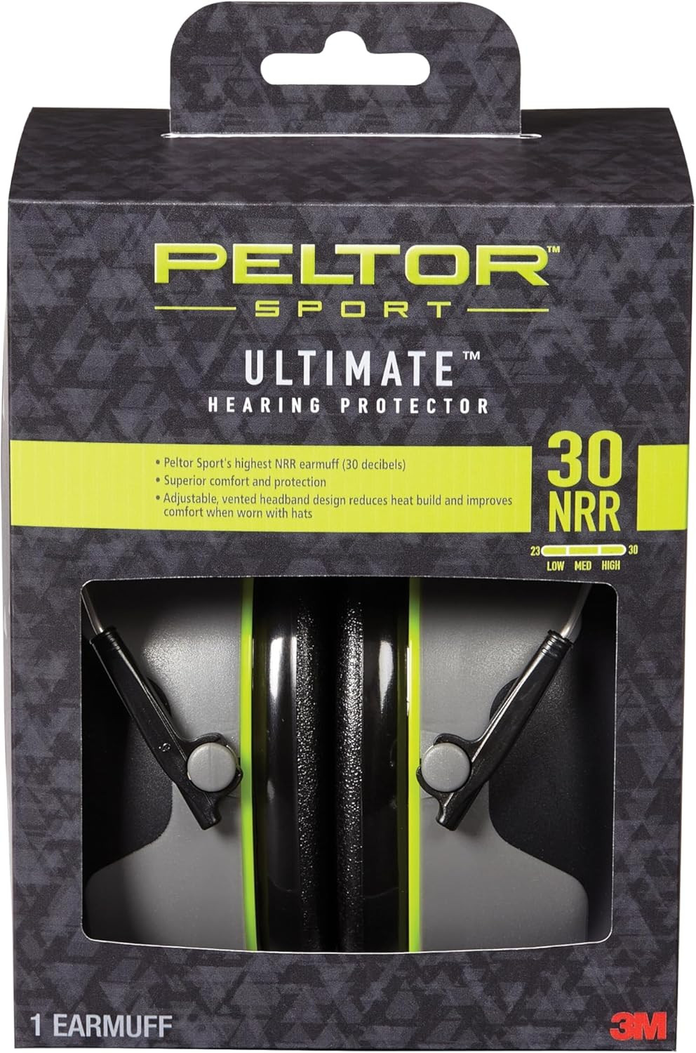 Peltor Sport Ultimate Hearing Protector, Noise Reduction Rating (NRR) 30 Db, Lig