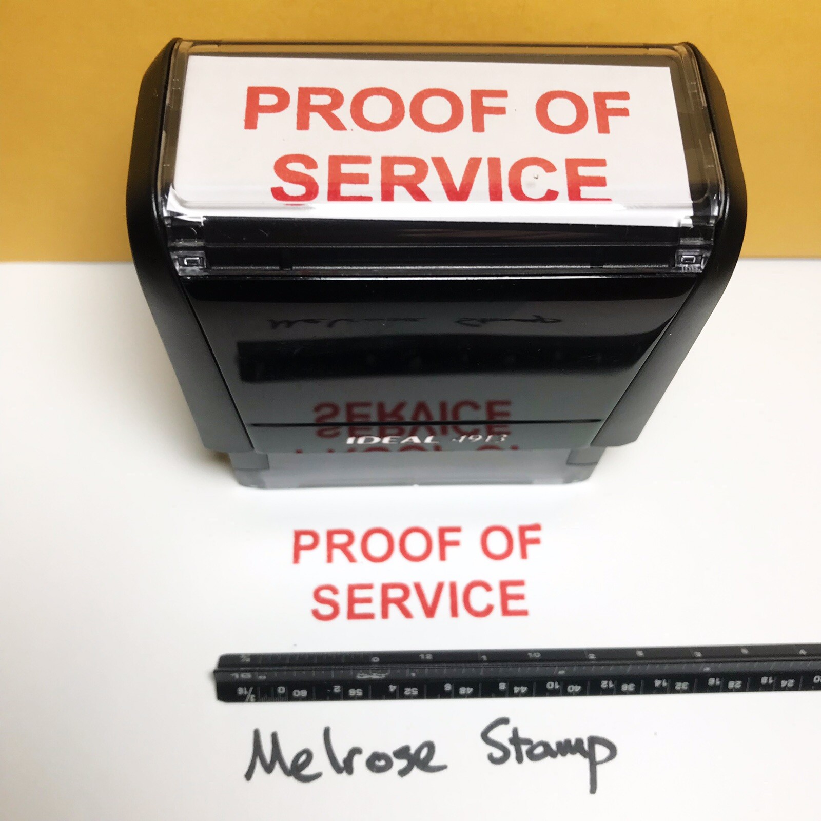 Proof Of Service Rubber Stamp Red Ink Self Inking Ideal 4913