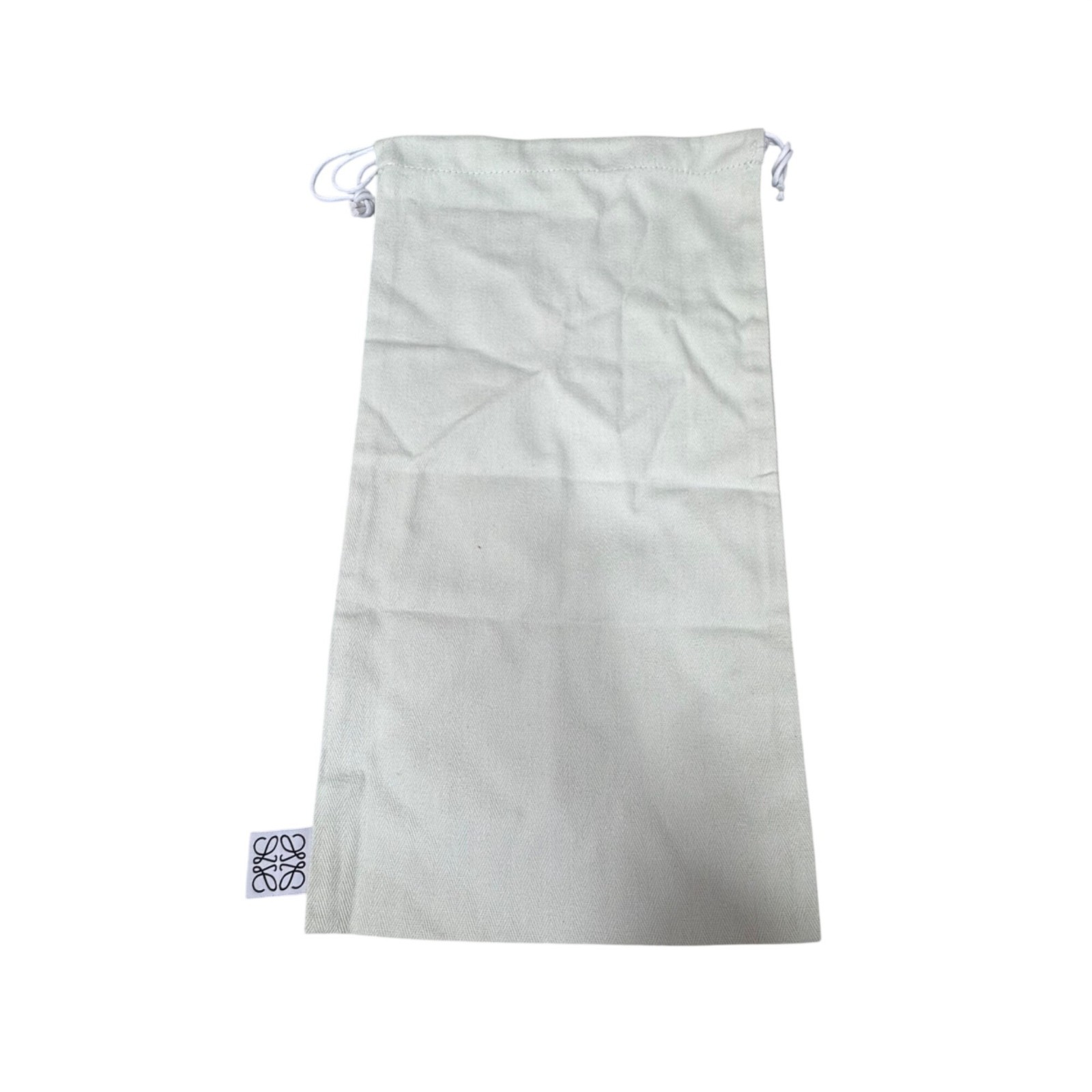 Loewe Cotton Drawstring Dust Bag 14.5x8 White Accessories Storage Handbag Purse