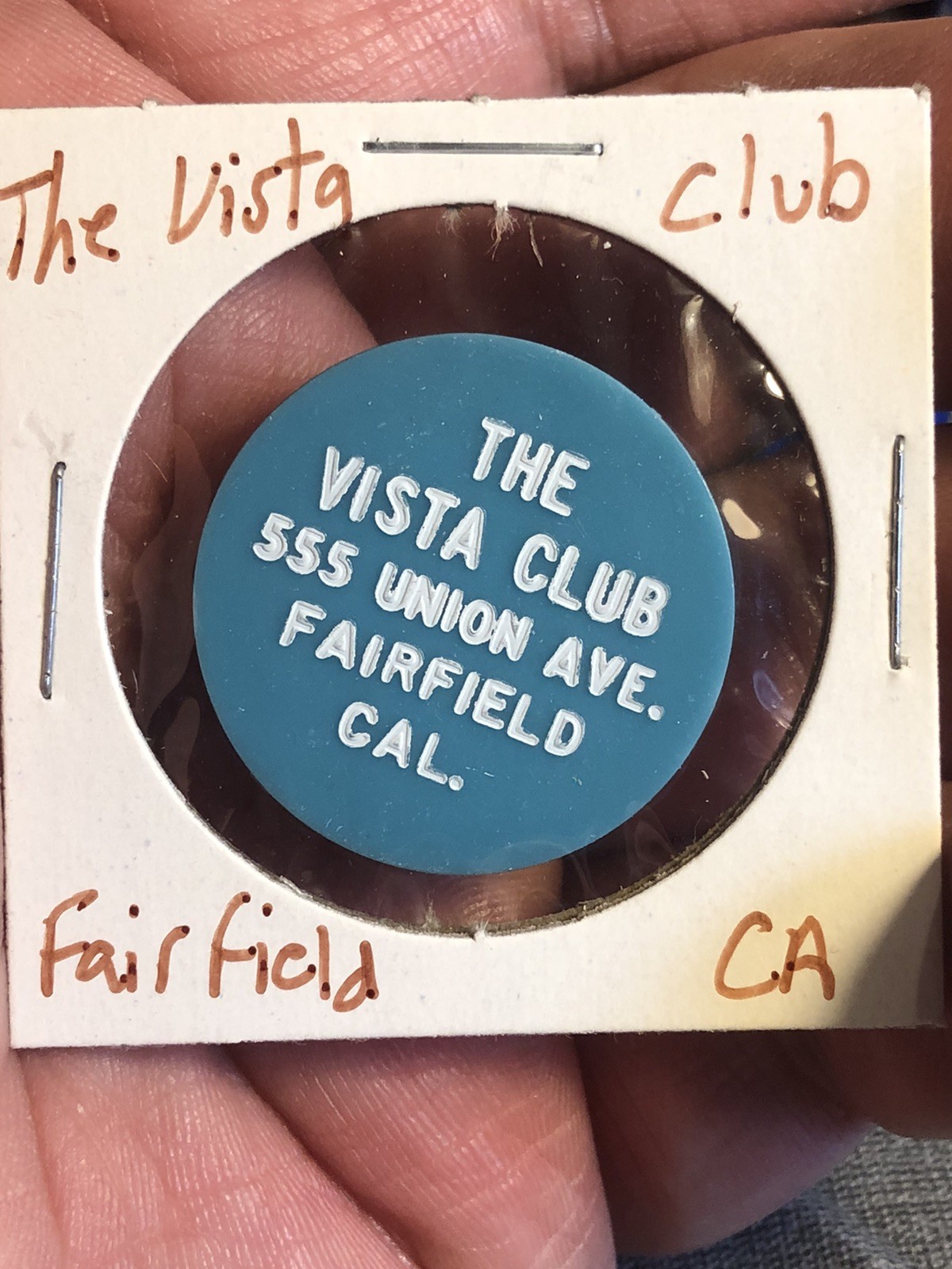 Drink Token - The Vista Club - Fairfield, California