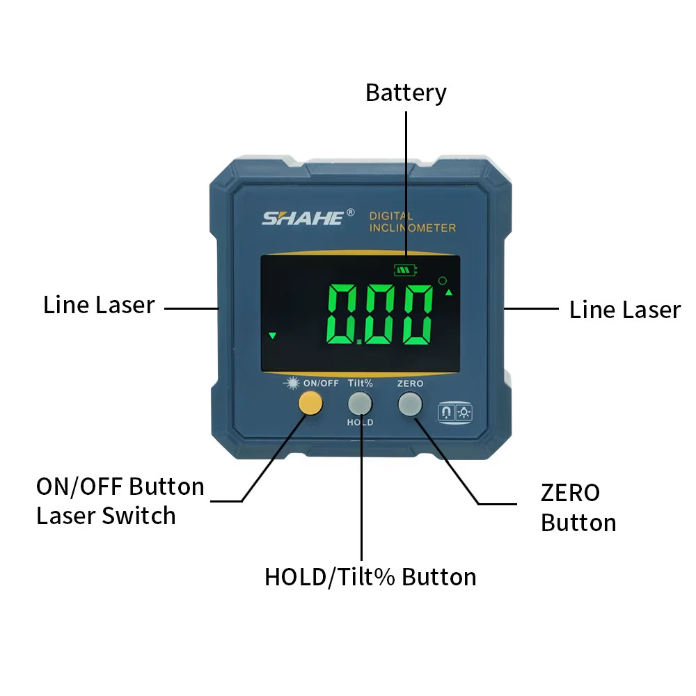 Digital Angle Finder Protractor, 2 in 1 Digital Level Angle Gauge Chargeable Dig