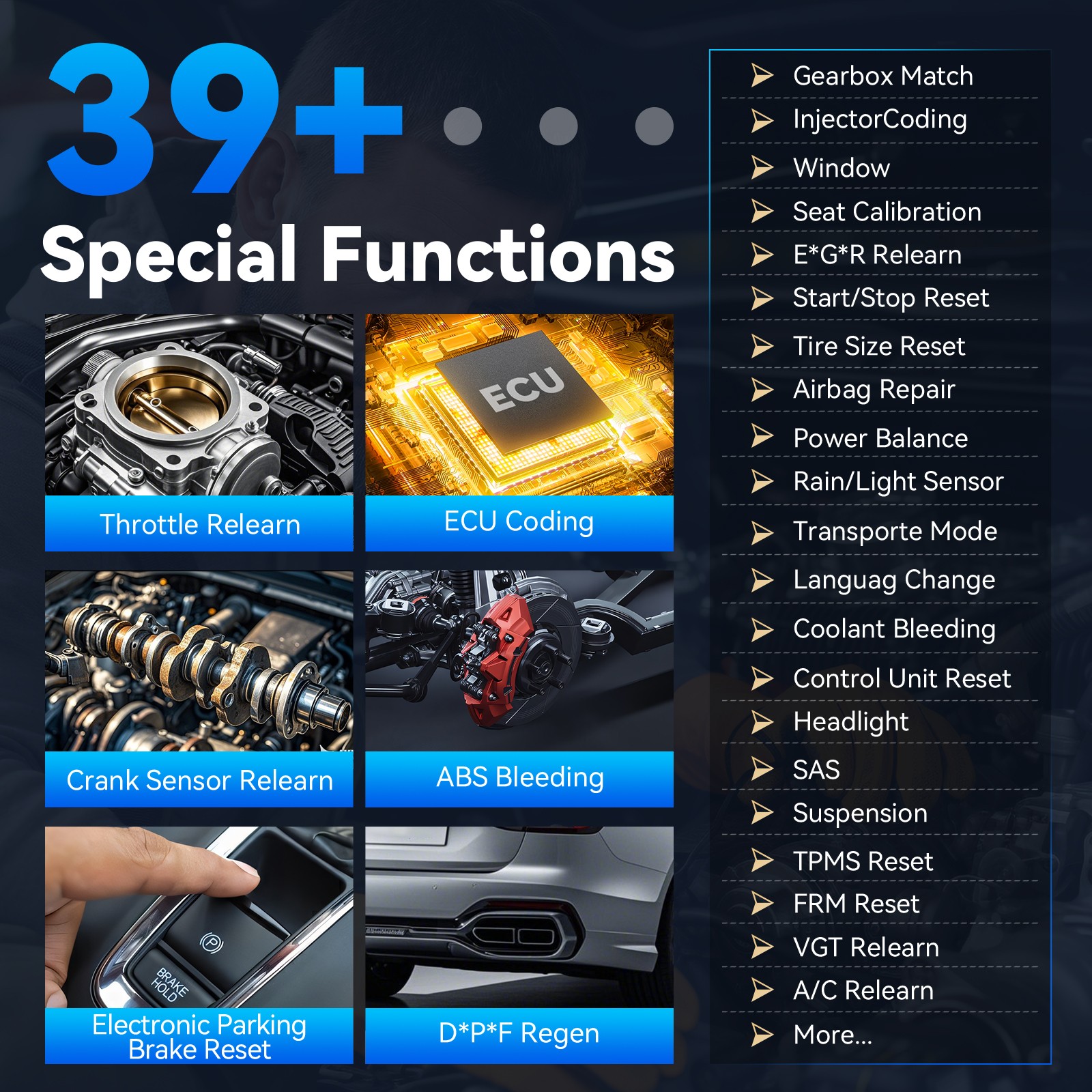 XTOOL D7X V2.0 OBD2 Diagnostic Tool OE- Level 39+ Resets Code Reader ECU Coding