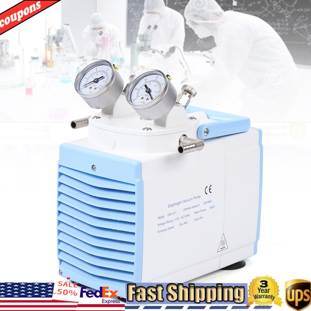 Portable Lab Oil Free Diaphragm Vacuum Pump Lab Vacuum Pump Adjustable 30L/min