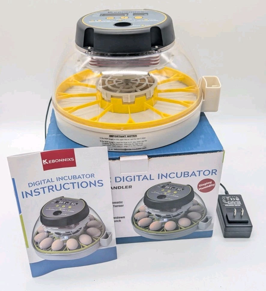 Kebonnixs 12 Egg Incubator Digital Temperature Controlled Automatic