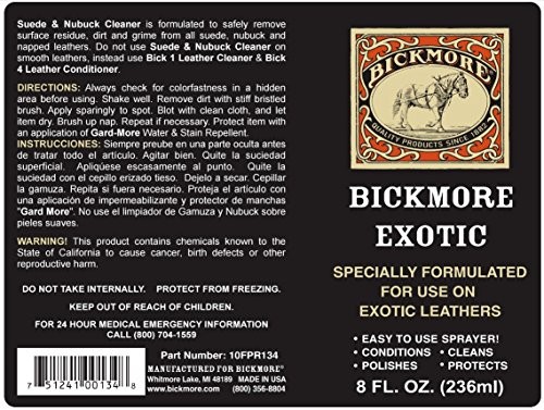 Bickmore Exotic 8Oz (2-Pack) - Specially Formulated Leather Spray Used