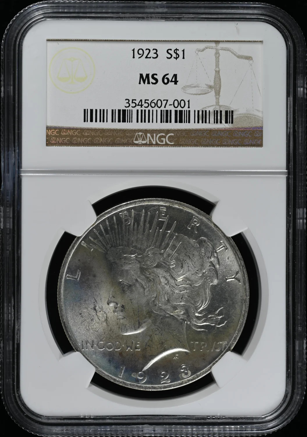 1923 Peace Silver Dollar NGC MS-64