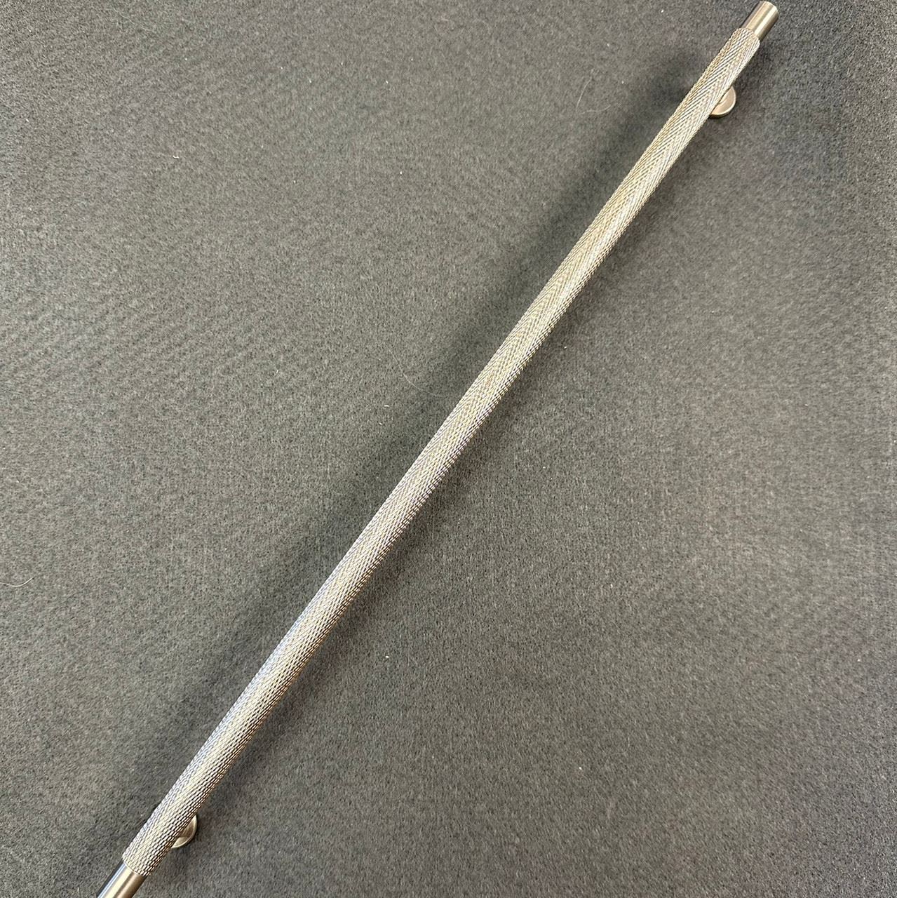 12" Knurled Round Pull Satin Nickel