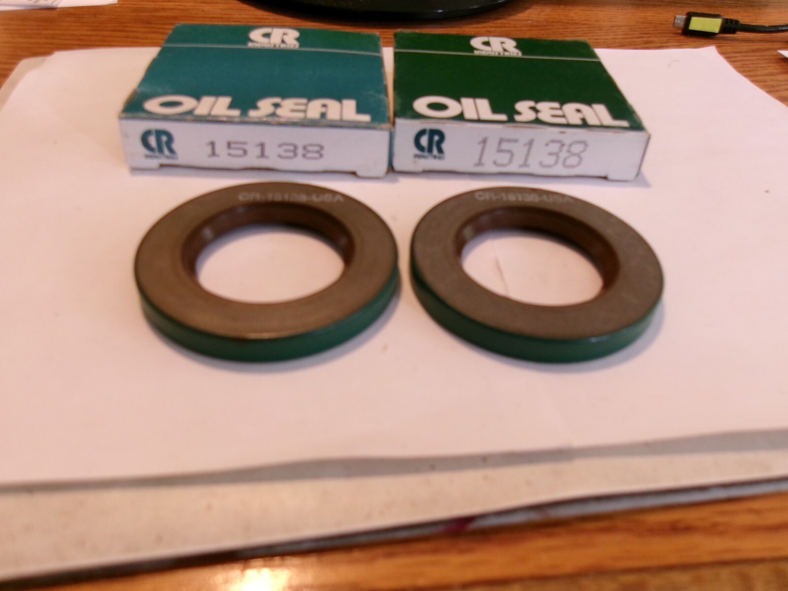 2 (TWO) CHICAGO RAWHIDE 15138 OIL SEALS = $19.90 = $9.95 EA.= FREE SHIPPING