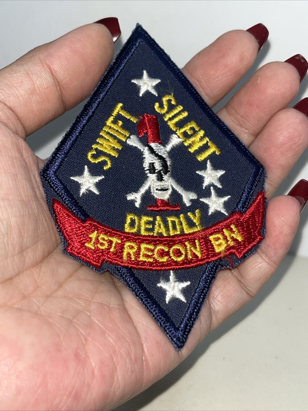 USMC "1ST RECON BN SWIFT SILENT DEADLY" Patch - Iraqi War Era