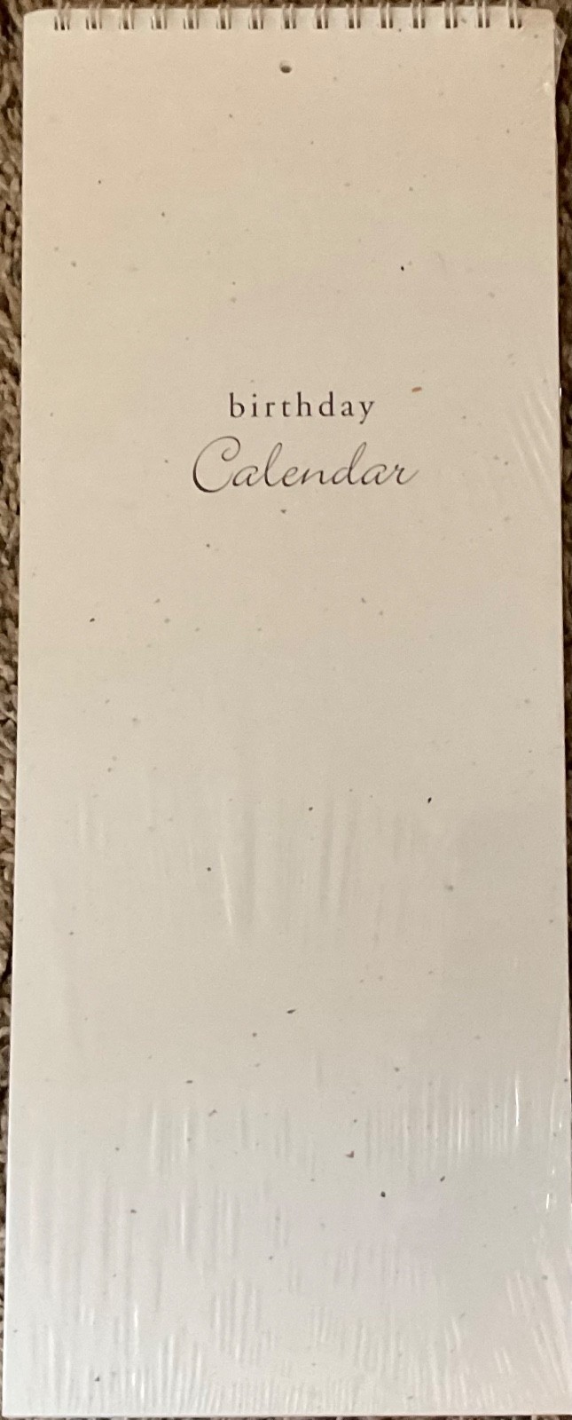 NEW Stampin up BIRTHDAY BLANK CALENDAR 14” x 5 1/2” Sealed