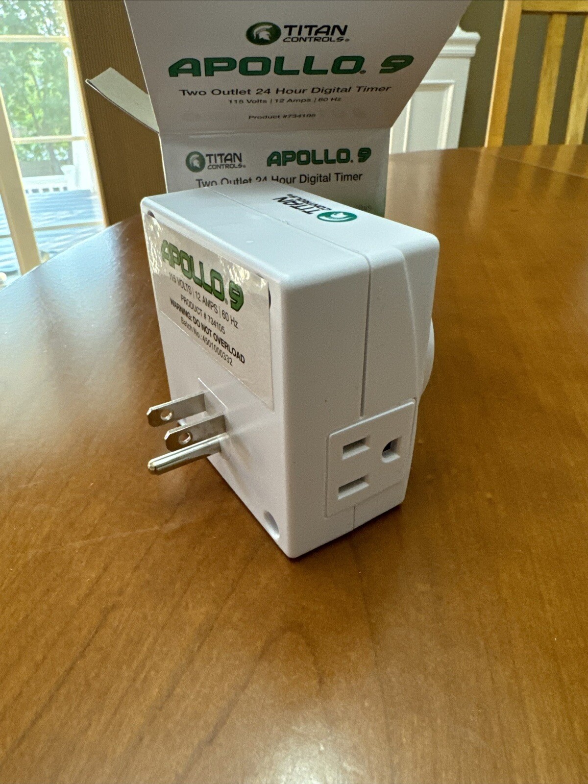 Titan Controls Apollo 9 - Two Outlet 24 Hour Digital Timer Hydroponics