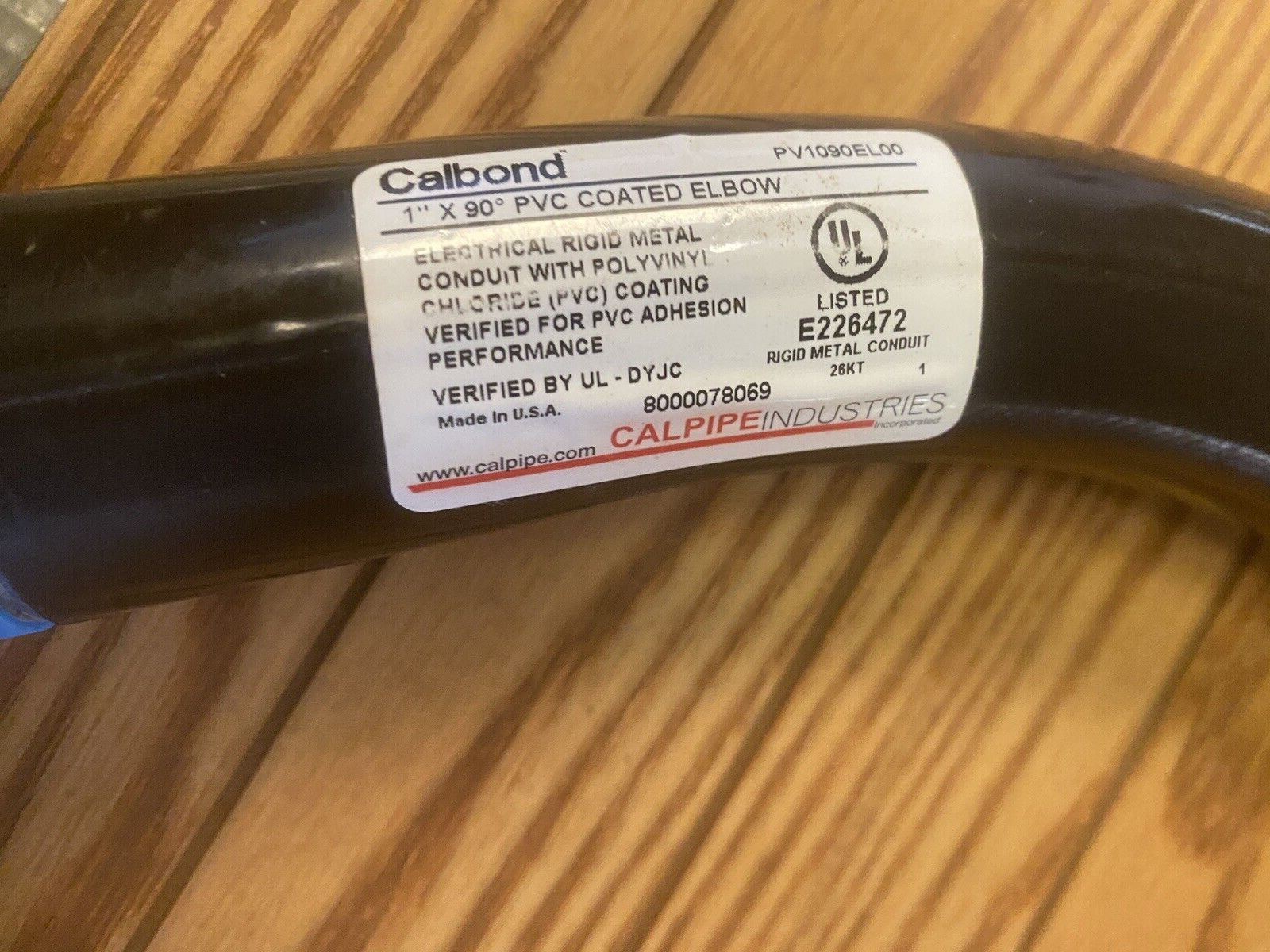 BRAND NEW CALBOND PV1090EL00 1" X 90" PVC COATED ELBOW MADE IN THE  U.S.A.